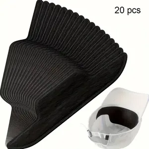 20pcs Hat Sweatband, Golf Absorbent Sweat Pads, Golfing, Stain and Odor Resistant, Soft Cap Sweat Guard, Disposable Hat Sweat Liner, Soft Liners, Helmet Sweatbands, Suitable for Men's Women's Baseball Caps and Shirts, Soft Texture