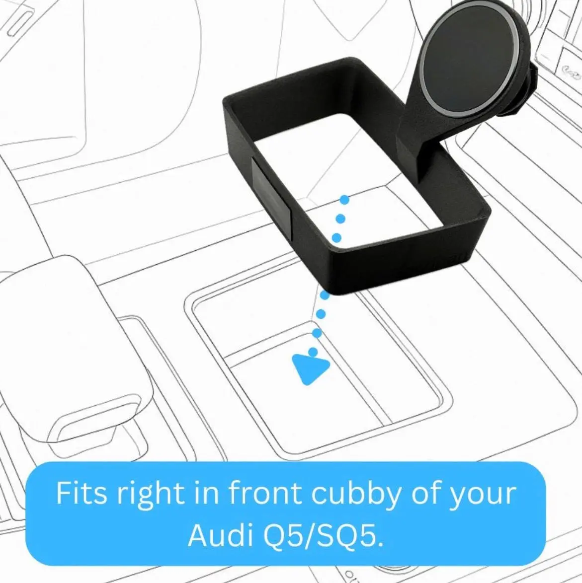 Audi Center Console MagSafe Charger Mount — Q5 / SQ5 / A4 / A5 B9.5