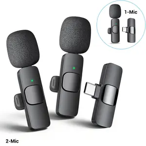 Wireless Connection Lapel Microphone Noise Reduction for iPhone Android Devices Plug-And-Play Audio Recording Phone Mic, Portable Mic for Live Streaming, Live Broadcast Equipment, Tiktok Youtube Vlog Interview Live Podcast Equipment