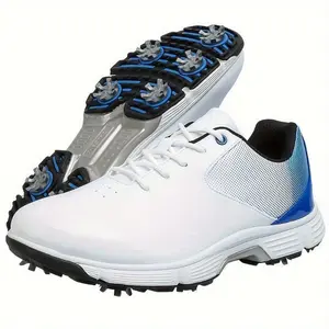 Men’s professional golf shoes with spikes — athletic footwear, sporty and casual outdoor sneakers