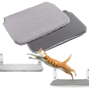 2PCS Replacement Cover for Cat Window Perch, L Size Cordless Cat Window Hammock Bed Accessories, Reversible Breathable/Warm Seat Cover for Inside (Grey, 23.6''L×11.8''W)