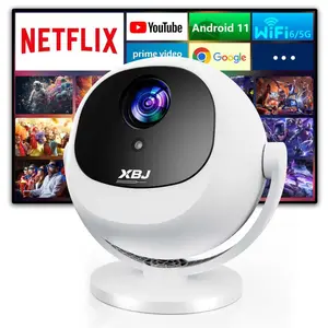 XBJ 4K Projector with 350 ANSI Lumens, 360° HD Projection & Dual-Band WiFi - 150" Portable Home Theater Cinema, Built-in Speaker, Ideal Christmas & New Year Gift