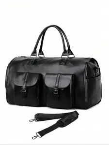 Convertible Business Travel Garment Bag for Men Women 3-in-1 Leather Duffel with Shoe Compartment Large Capacity Weekender for Work & Holidays Multi-Functional Carry-On for Business & Leisure Durable