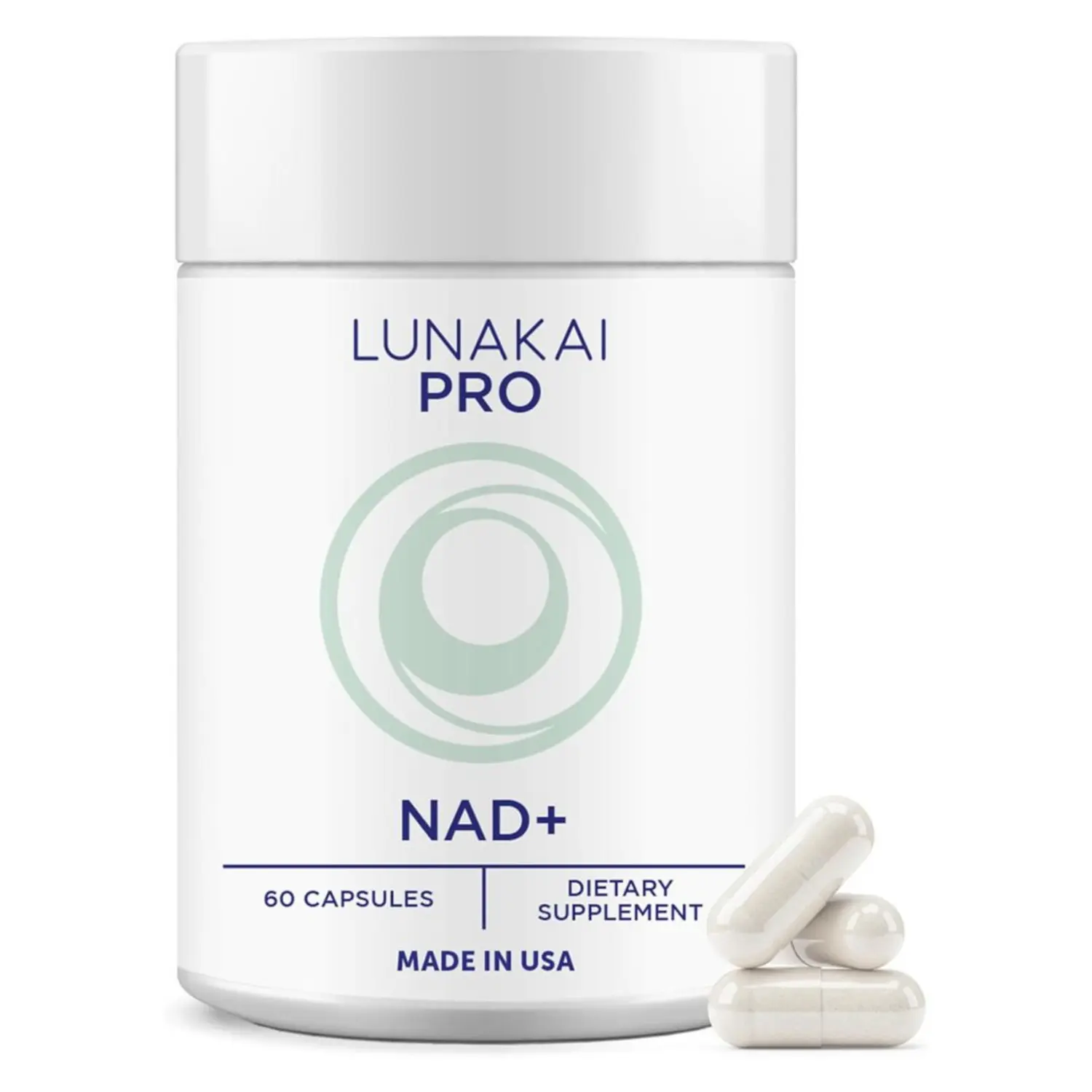 Lunakai USA Made Dual-Pathway NAD+ Formula with NR & Resveratrol – Natural NAD Supplement for Women & Men – Healthy Aging & Cellular Health Support, 60ct
