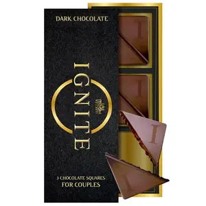 HOT!!! Ignite Dark Chocolate Bars – Premium 60% Cocoa Squares for Couples – Luxurious Dark Chocolate Crafted for Shared Moments, Special Occasions – Ideal for Sharing and Indulging Together – Pack of 1