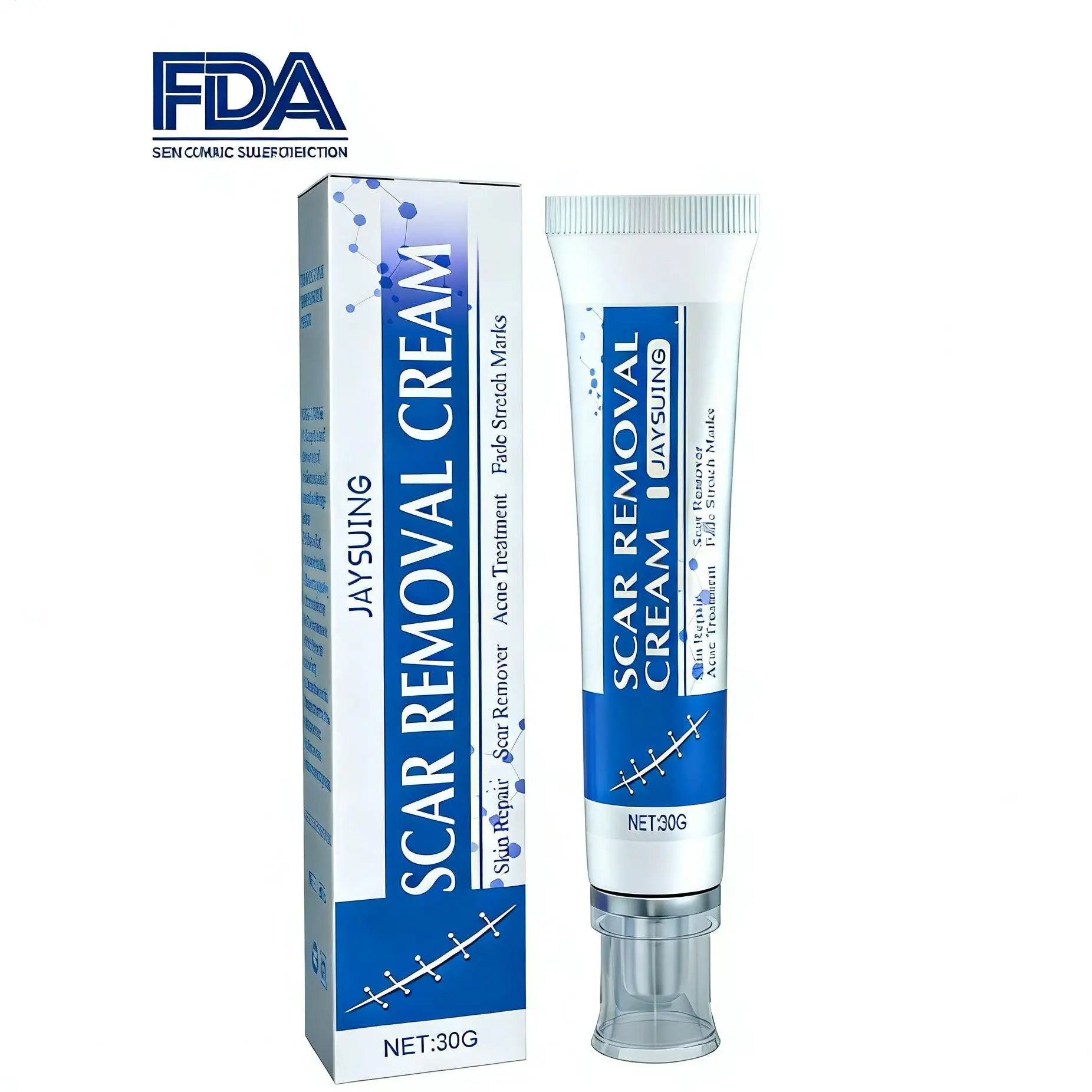 Professional Scar Removal Gels, Advanced Silicone Scar Removal Cream for Burn,Acne Old Scar Removal Cream for Face & Body | Fades Dark Scars Skin Repair