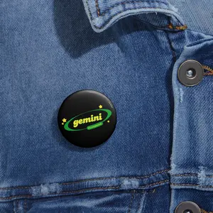 gemini it's complicated. (yellow-green) button (black)