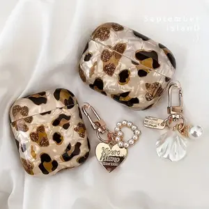 Leopard print suitable for Airpods Pro protective case 3rd generation shell pattern Apple Wireless headphone case 1/2 generation retro Women's high-end feel Instagram style