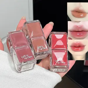 Crystal Mirror Lip Gloss for a Transparent Dewy Water-Gloss Shine, Lightweight Lip Stain for Daily Use, Easy to Apply and Brightens Lips