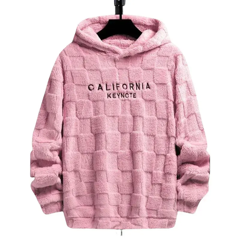 Men's California Embroidered Oversized Hoodie - Longsleeves, Foldable, Drop Shoulders, Fuzzy Lining, Textured Stretch Fabric, Casual Streetwear, Mens Gifts, Thanksgiving, Easter, Outfit Inspiration Pullover Top