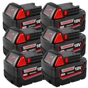 【For Milwaukee】M18 6Pack 9000mAh 18V Replacement Battery for milwaukee Replacing batteries with electric tools M-18 Battery Pack Compatible with milwaukee  M-18 9.0Ah Lithium Battery 48-11-1890,48-11-1850, 48-11-1828, Cordless Tools milwaukee battery
