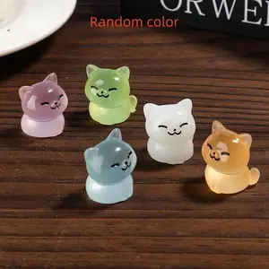 5/30/50 pieces of cute cat pattern luminous cat ornaments, mini cat ornaments, durable desktop ornaments, home decoration, Kawaii Display Decor, cat gifts, decorative figurines, luminous, cute collectible figurines, ornaments statues