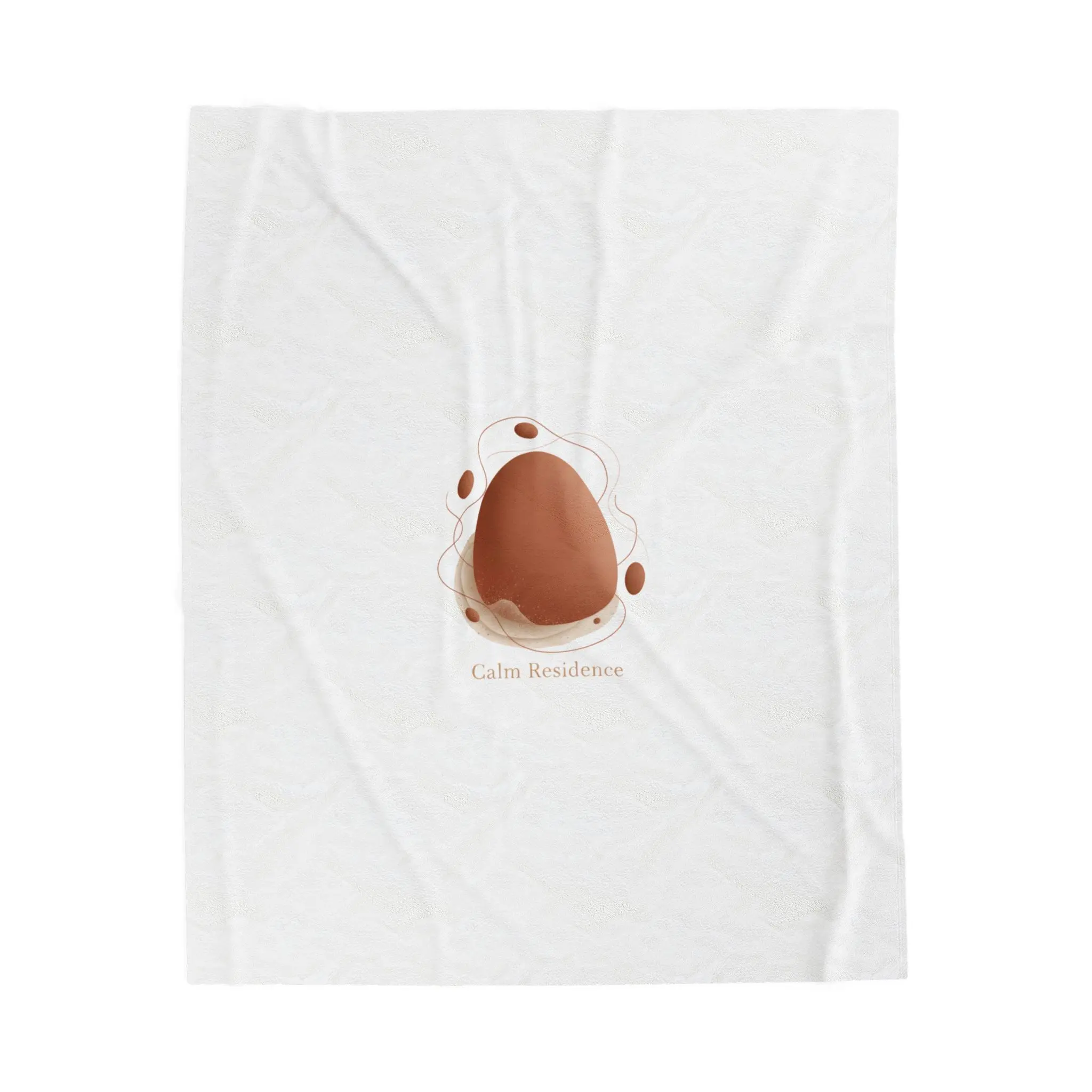 Terracotta Abstract Arch Velveteen Blanket | warm neutral shapes, clay tone décor
