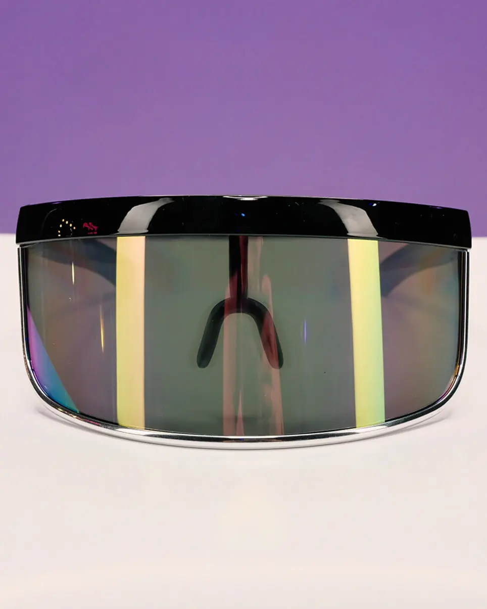 GloFX Galactic Invader Diffraction Visor - Rainbow Gradient