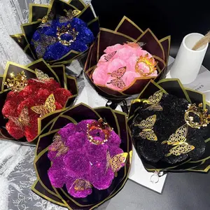 Valentines Flash Rose Bouquet Tool Kit, Faux Roses Bouquet, 36-Piece Artificial Roses Set, DIY Home Decor, Wedding Gift, Engagement Anniversary Decoration