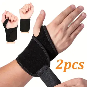 2 Pcs Carpal Tunnel Wrist Brace, Ultra Thin Compression Support Strap, Adjustable Wrist Strap, For Weightlifting, Tennis and Fitness, Suitable for Teenagers and Women