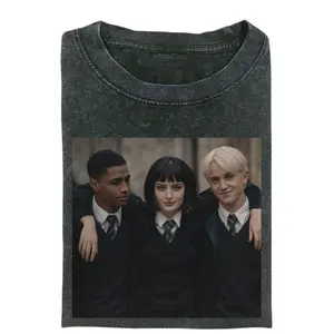 Draco Malfoy Shirt, Slytherin Trio Tee, Funny Meme Shirt, Slytherin Friends Design, Vintage Wizard T-shirt