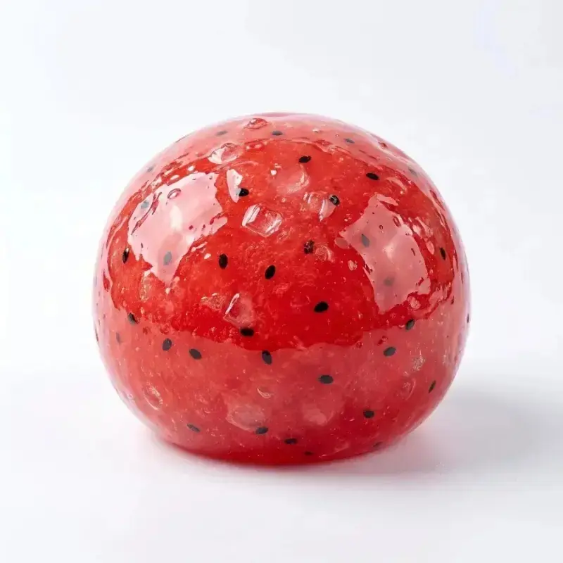 Watermelon Slush Squishy Toy - Crunchy Sound Squeeze Stress Ball, Slow Rebound ASMR Decompression Toy for All Ages anxiety kid classroom
