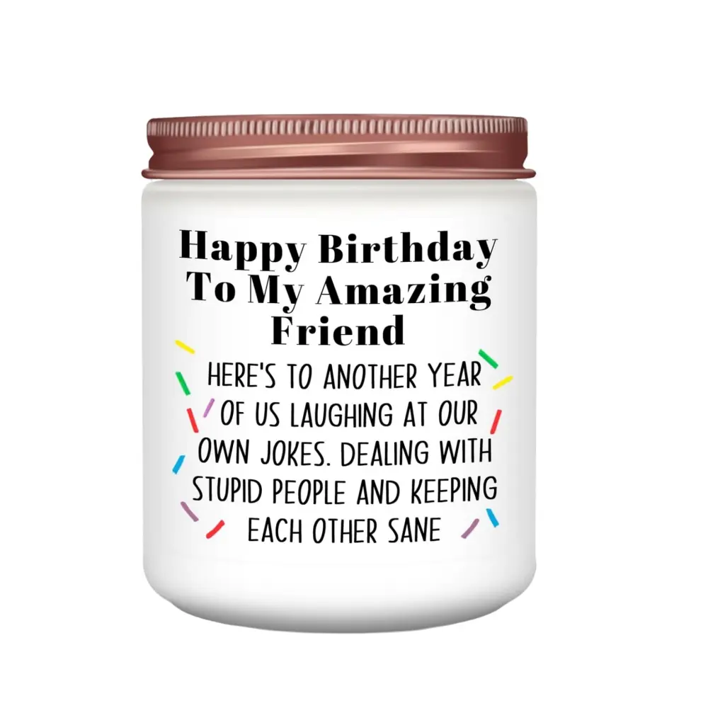Best Friend-Birthday Gifts for Women Men, Funny Friendship Gifts for Woman Candles, Birthday Gift for Friends Sister Bestie BFF Coworker Classmate, Funny Cozy Scented Aroma Candles, Aromatic Candle, Candle Scents, Home Fragrances