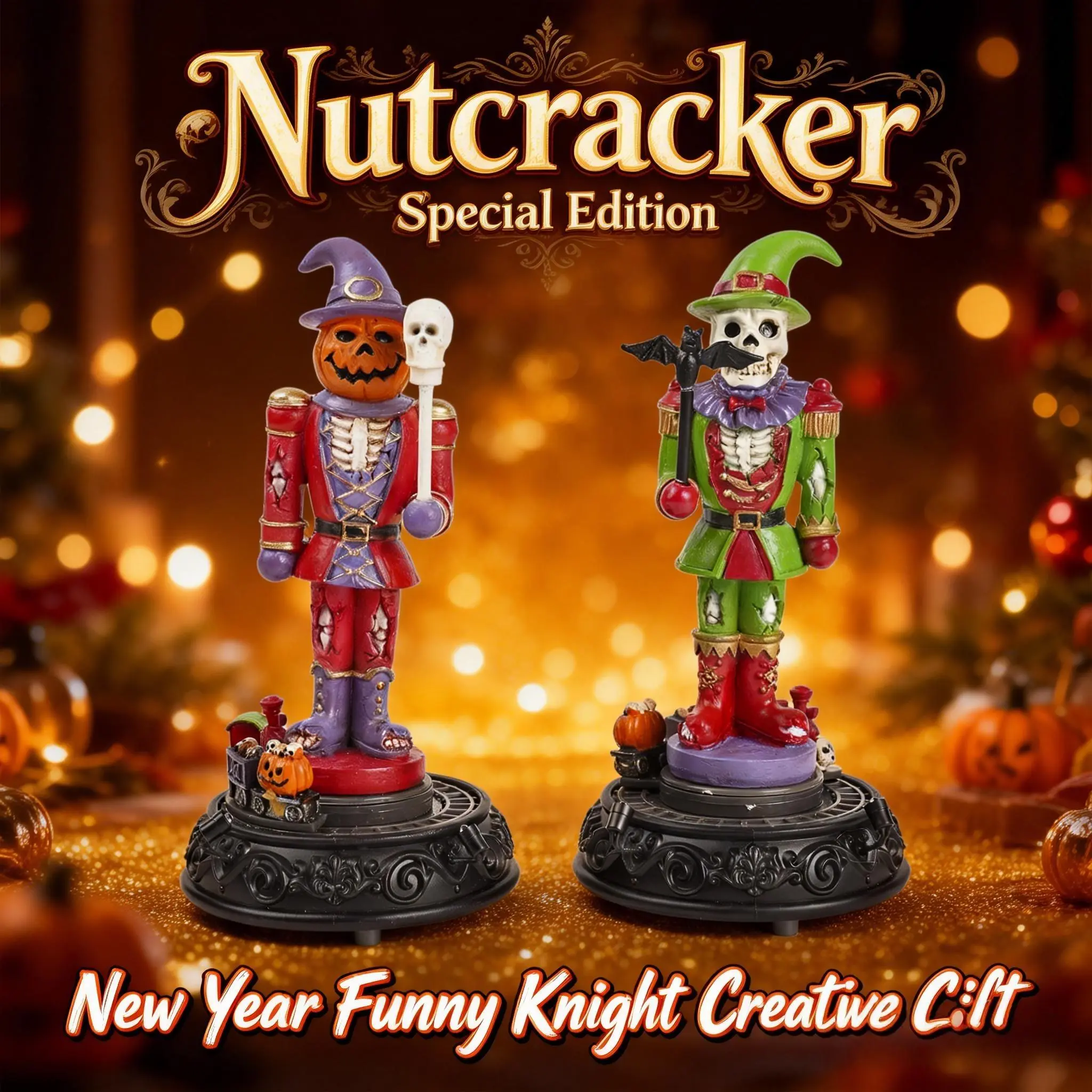 New Year Music Box: Whimsical Knight Creative Gift - Nutcracker Special Edition Nutcracker Indoor/Outdoor Decorative Figurine - Unique Gift Statue Decoration valentines gift for bf valentine gifts valentines gift ideas valentine's classroom gifts