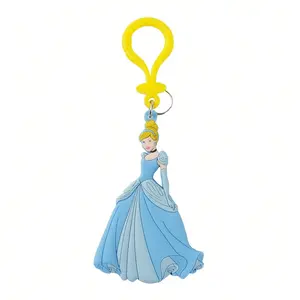 1PC DISNEY Officially Licensed Disney Princess Keychain Backpack Charm Clothing Decorations Fashion Accessory Gift for Friends Family Birthday Party Favor Christmas Stocking Stuffer New Year Present for Collectors Thanksgiving Gift for Loved Ones
