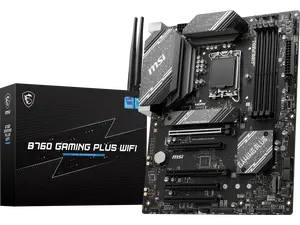 MSI B760 GAMING PLUS WIFI LGA 1700 (280) DDR5 ATX Motherboards - Intel,  SATA 6Gbps, Wi-Fi 6E, Bluetooth 5.3,  7.1 HD Audio, PCIe 4.0 x16, 2.5G LAN
