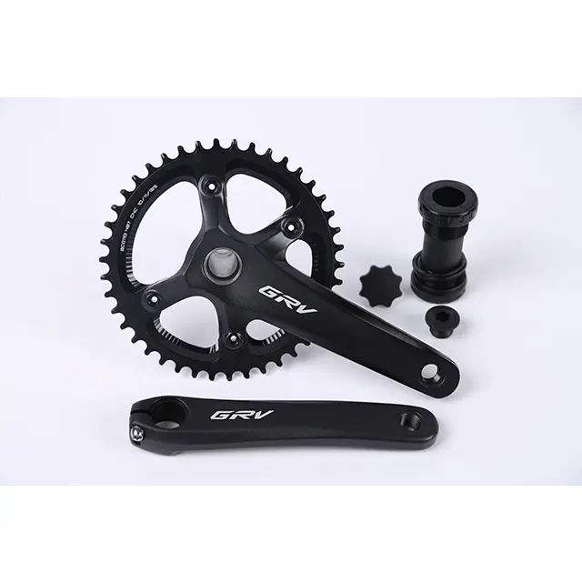 GRV Gravel Bike Hollow Crankset, 42T Single Chainring, 165mm Arms, 10/11 Speed, 138L Spindle (Bottom Bracket Not Included)