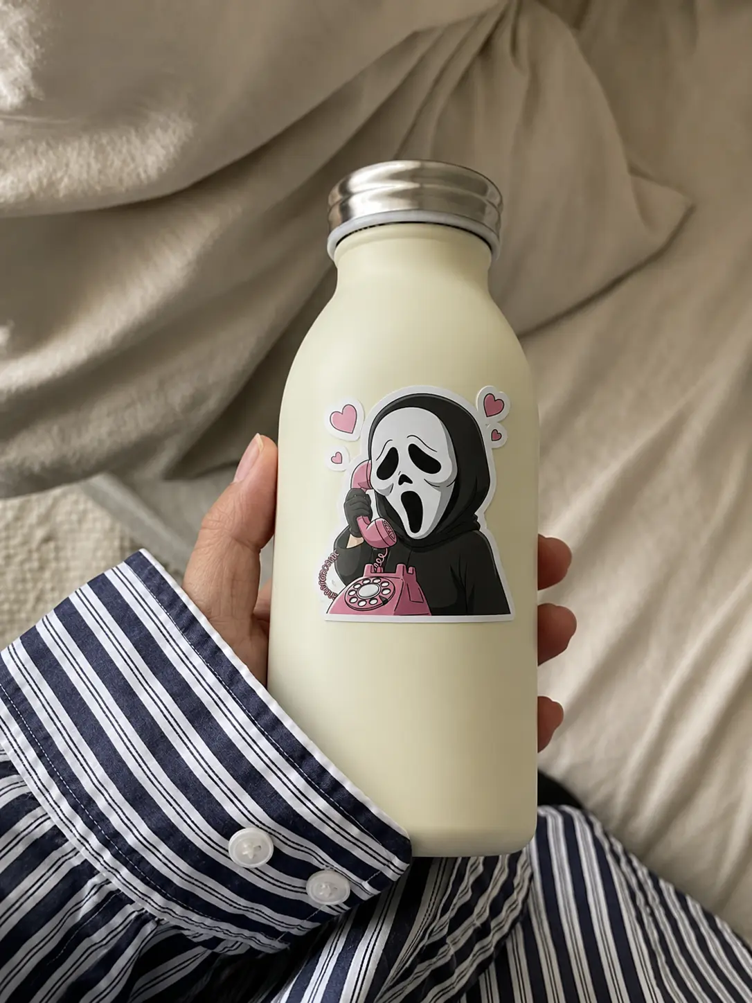 Ghost Face Kiss-Cut Stickers, Halloween Sticker Pack, Spooky Decals, Creepy Laptop Stickers, Haunted Theme Vinyl Stickers