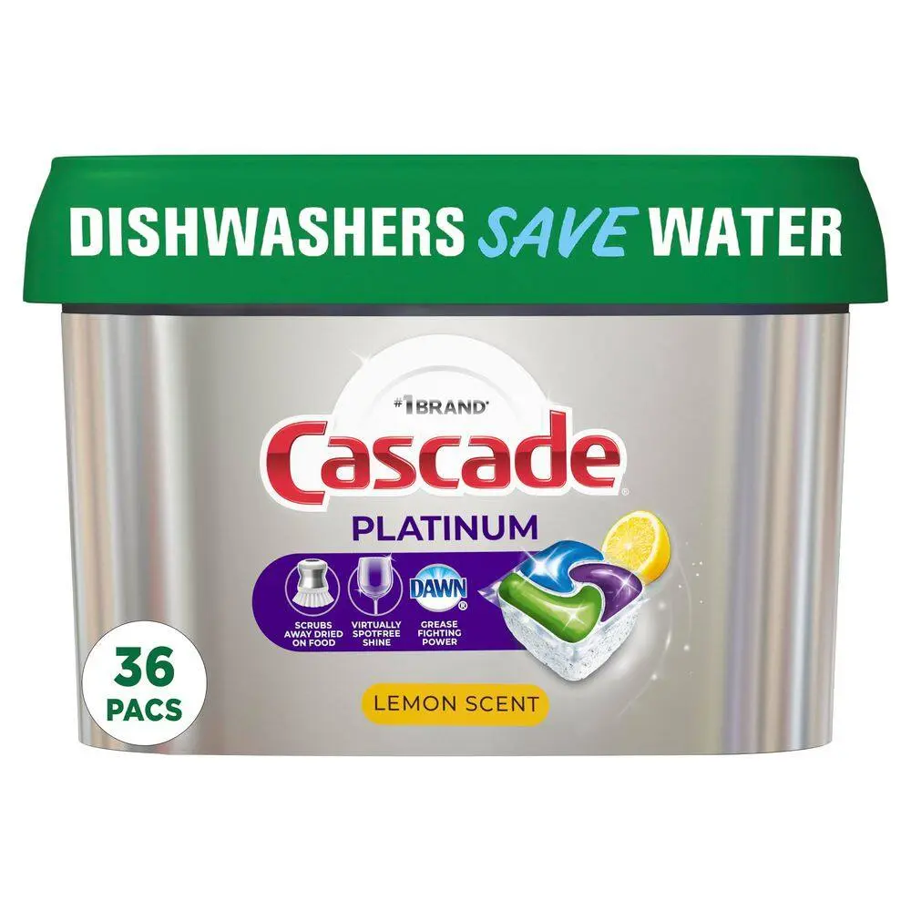 Platinum ActionPacs Lemon Scent Dishwasher Detergent with Dawn (36-Count)