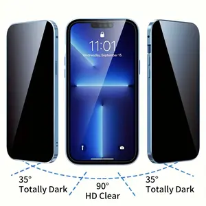 Privacy Magnetic Case for iPhone 16/15/14/13/12 Pro Max Plus Series, Privacy Screen Magnetic 2-in-1 Phone Case, Full Metal Frame Case, Full Lens Coverage