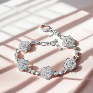 Full Silver s999 bracelet Sterling Silver Bracelet Women's bracelet can be freely adjusted size for girlfriend's birthday holiday gift Silver weight 20g /0.7 oz