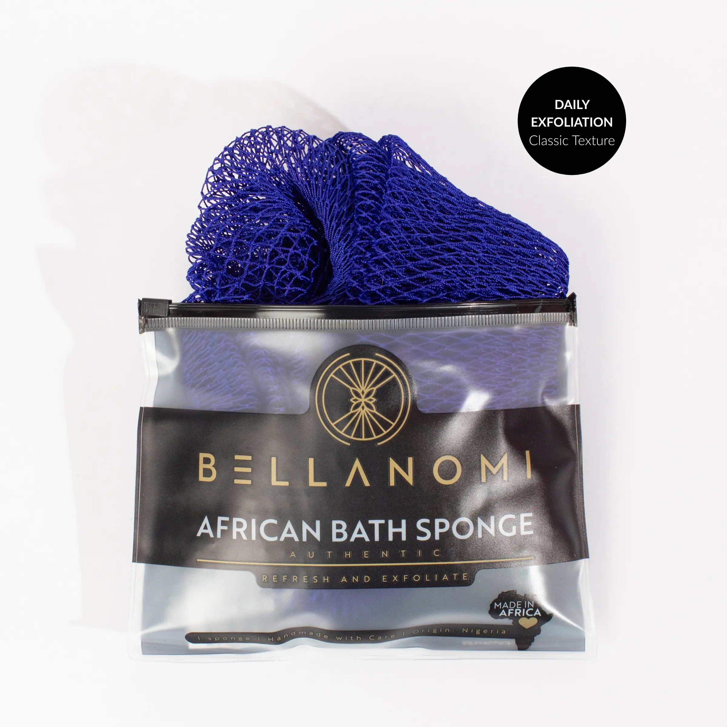Bellanomi Classic African Exfoliating Net Sponge, Classic Texture Ethically Sourced from Nigeria Body Scrubber Bellanomi Classic African Exfoliating Net Sponge, Classic Texture Ethically Sourced from Nigeria Body Scrubber