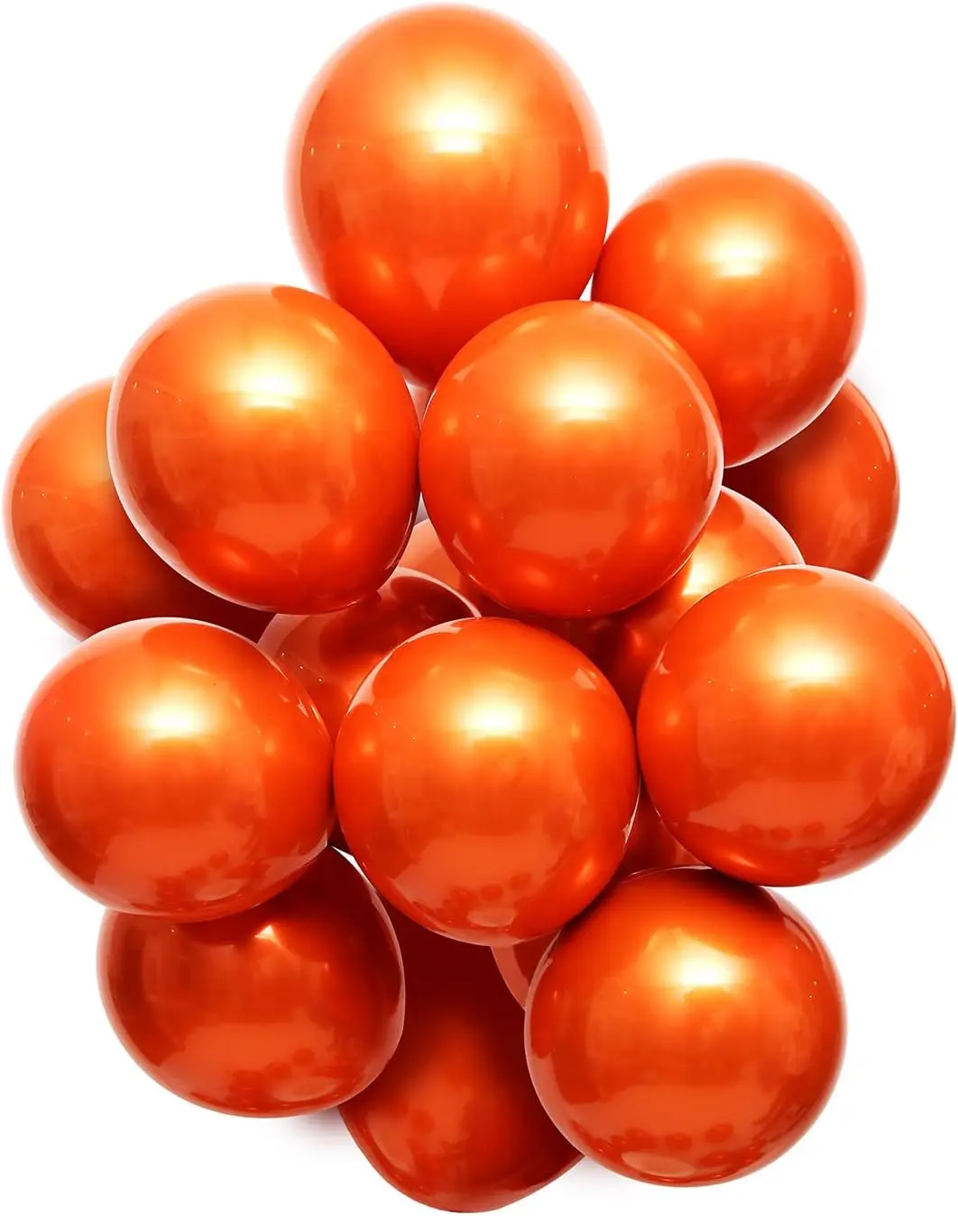 Metallic Orange balloons, 50pcs 10 inch burnt orange balloons, double layer orange balloon are more durable, suitable for wedding, birthday party balloon Happy New Year,Happy Mothers Day, decoration.