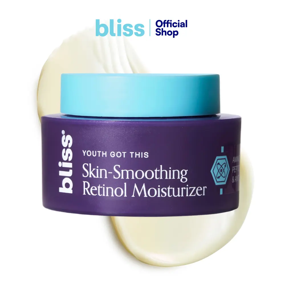 Bliss Retinol Moisturizer Youth Got This Advanced Anti-Aging Formula - Reduces Fine Lines & Wrinkles - Dermatologist-Tested - Clinically Proven Results - Fragrance-Free & Vegan - 1 Fl Oz