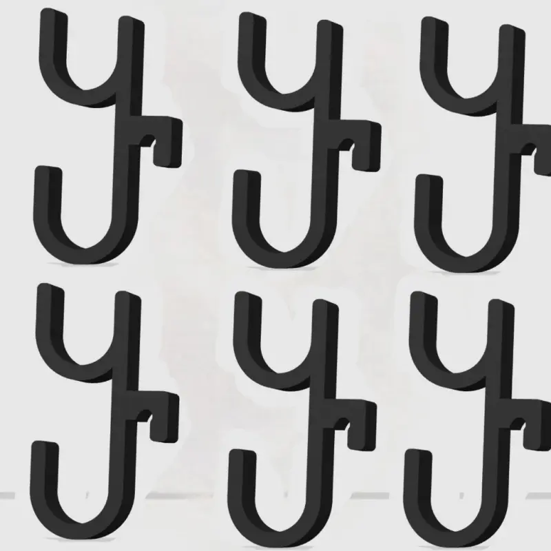 6 pieces of double hooks