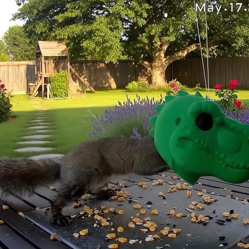 T-Rex Head Squirrel Feeder