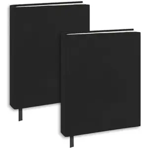 Black Book Covers 2 Pack, 9x11 Inch  Stretchable Book Sox for  Hardcover Books, Up to 10"x12.5" Washable,  Protective Covers for Textbooks