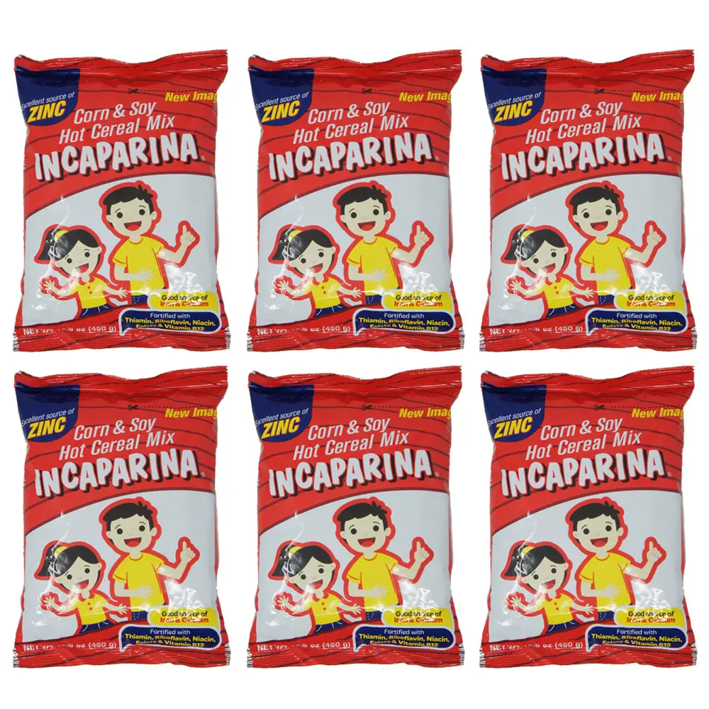 Incaparina Corn & Soy Hot Cereal Mix – Nutritious Energy Drink Powder 15.9 oz