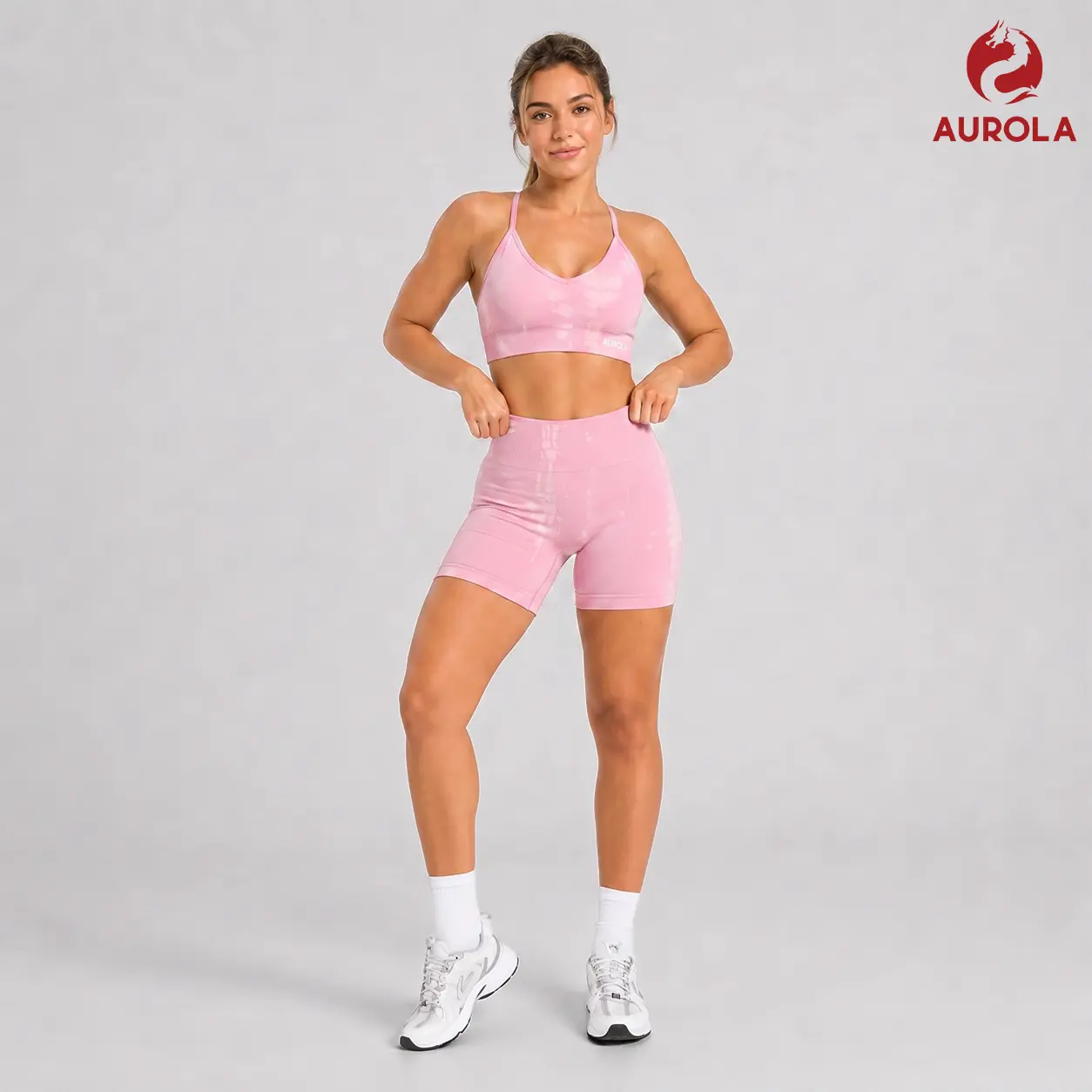 AUROLA Serpent Seamless Scrunch Butt Workout Shorts for Women High Waisted Tummy Control Gym Shorts Ribbed Squat Proof Booty Lifting Activewear Stretch Yoga Fitness Running Shorts