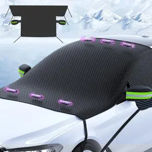 Universal Heavy-Duty Windshield Cover for Cars & SUVs, Magnetic Snow & Ice Protector with Side Panels