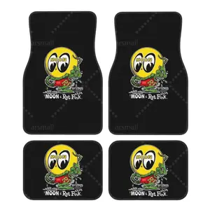 The Rat Fink Car Floor Mats 4-s Set Anti Slip Front and Rear Foot Mats Universal Car Accessories for SUV