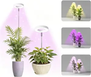 Grow Light for Indoor Plants, Full Spectrum USB-Powered Plant Light, 9 Brightness Levels, 3 Color Modes, Adjustable Height 6"-25", Auto Timer 3/9/12H, Detachable Stand for Small Plants