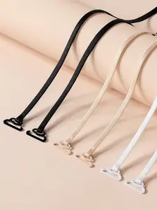 Women's Invisible Shoulder Bra Straps, Thin Fabric Transparent Design, Lightweight, Removable & Non-Slip, 3 Pairs for Daily Use, Backless