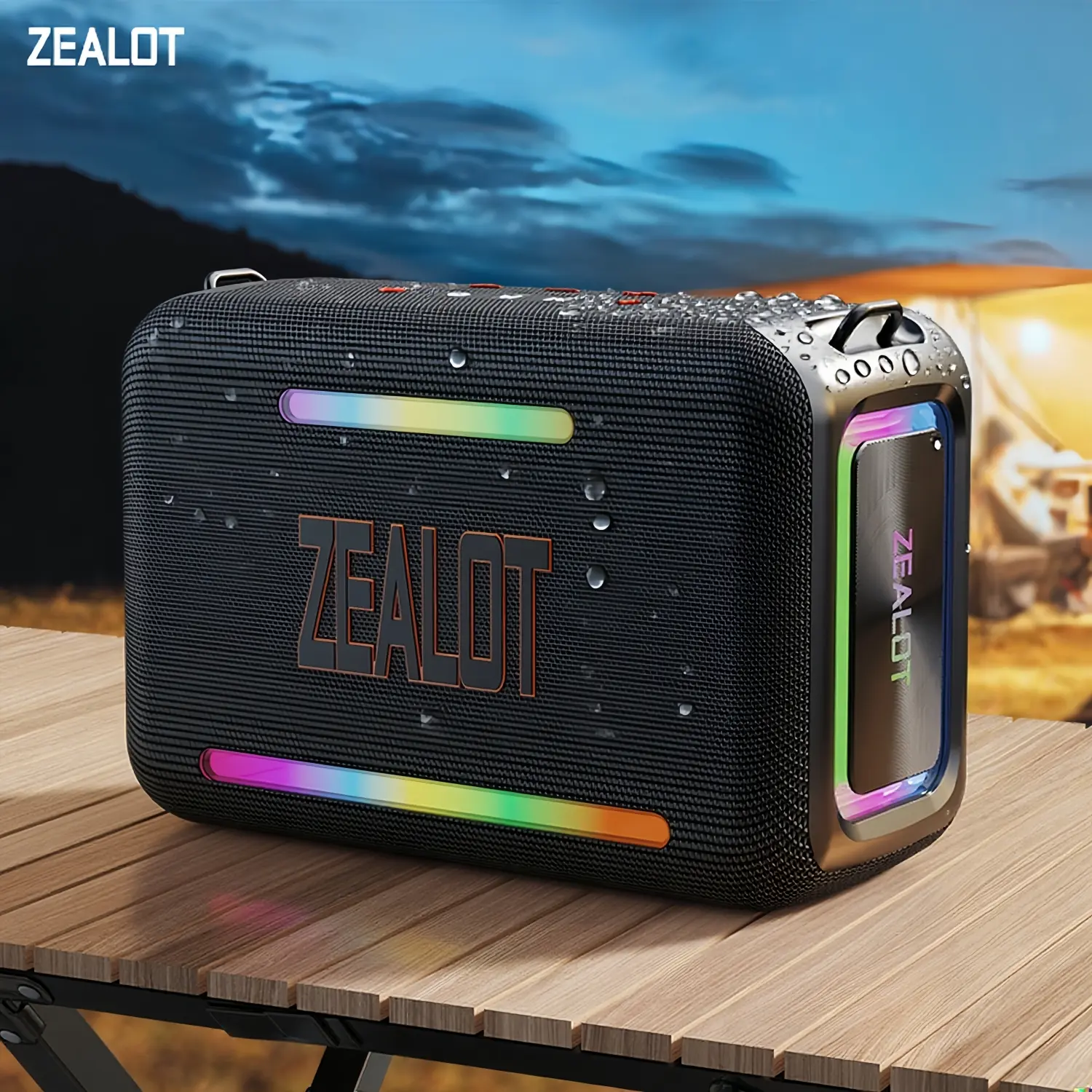 ZEALOT 120W Loud Bluetooth Speaker, Multifunctional Portable Wireless Speaker, Portable Sound System, POWERFUL Bass, 24000mAh POWER BANK, All-day battery life, EQ, IPX7 Waterproof, Perfect for Party & Outdoors, Charge Your Phone, Play Music via USB/TF/AUX
