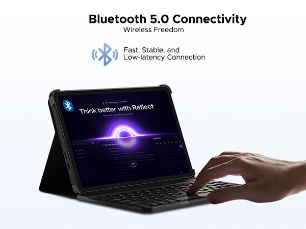 P10 10.1" Android 16 Tablet with Keyboard & Pen, case, 48GB+128GB, 7000mAh, 90Hz Display, Unisoc T310 Quad-Core, Dual Speakers, Gemini AI Tablet, Blue