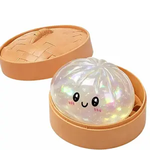 Multicolor Sensory Dumpling Soft Ball with Box, Creative Fun Stress Relief Handmade Ball, Soft Squeeze Stress Relief Dough