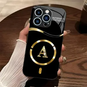 Suitable for [iPhone 15 Pro] high-end MagSafe phone case🥰，Choose from any of the 26 letters， Features a premium, minimalist design; drop-resistant and fingerprint-proof. YM99