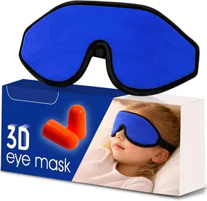 3D Sleep Mask for Kids, Light Block Sleeping Blindfold Memory Foam Contoured Eye Mask for Sleep, Adjustable Strap Eye Cover and Travel Sleep Mask for Boys Girls