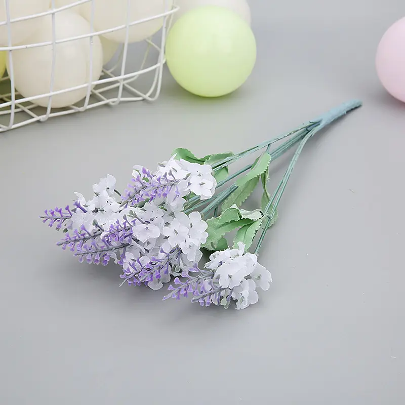 10 lavender stems, white and purple
