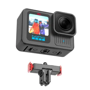 Quick Release Base for GoPro Hero 13 Magnetic Dual-Claws Interface Aluminum Mount Camera Adapter with 1/4" Screw GoPro 13 Conversion Adapter Camera Accessories